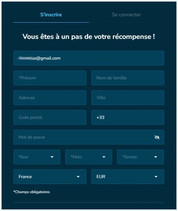 Inscription sur VolerBet – simple et rapide